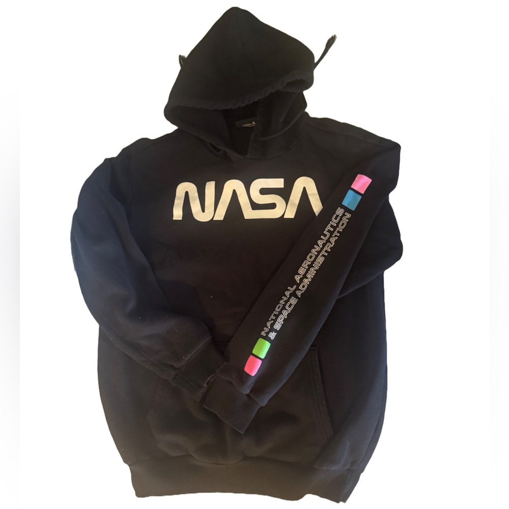 NASA Black Hoodie EUC small